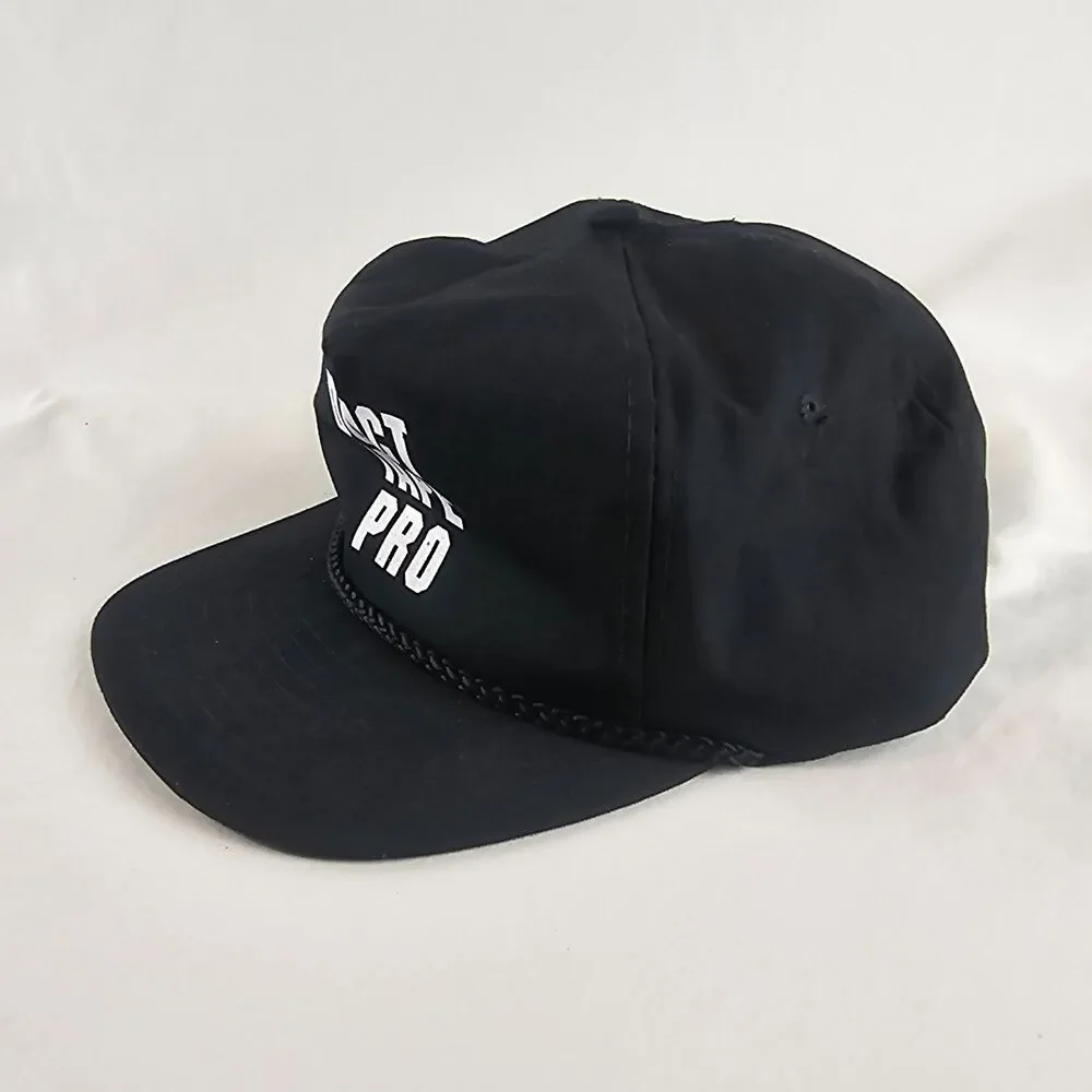 Duct Tape Pro Hat Black Strapback Rope Cap Nissin Made in Philippines Vintage